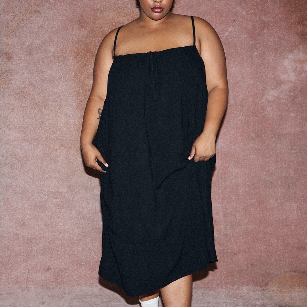 Fashion Brand Company Black Linen Tent Dress - Picture 2 of 3